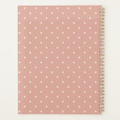 Schattige stoffig roze polka dot pattern girly ele planner (Achterkant)