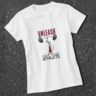 Schattige stokstaartje laat je innerlijke atleet l t-shirt