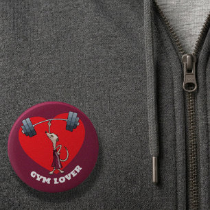 Schattige stokstaartjes gymliefhebber grappige gew ronde button 5,7 cm
