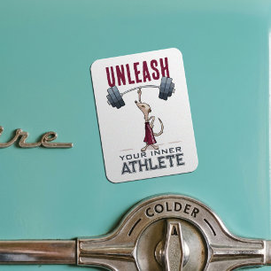 Schattige stokstaartjes Laat je innerlijke atleet Magneet