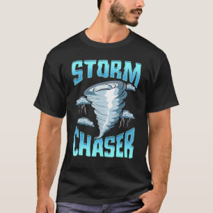 Schattige Storm jager zwaar weer tornado geobsedee T-shirt