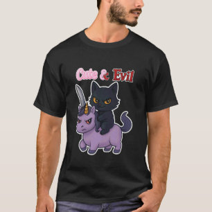 Schattige Stoute Kat Eenhoorn Grappige Chaos Whims T-shirt