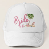 Schattige strand bachelorette bruid om te zijn trucker pet (Voorkant)
