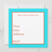 Schattige strand garnalen partij kaart (Achterkant)