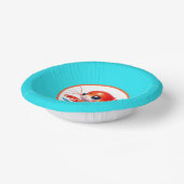 Schattige strand garnalen partij papieren kommen (Gebogen)