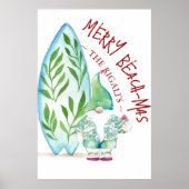 Schattige Strand Kerst Posters 24x36 (Voorkant)