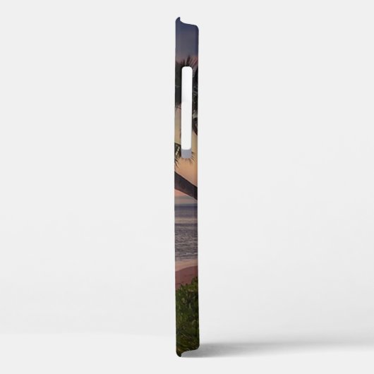 Schattige strand Sunset Palm Case-Mate iPhone Case (Achterkant / Links)