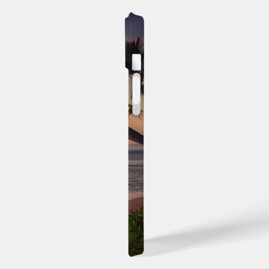 Schattige strand Sunset Palm Case-Mate iPhone Case (Achterkant / Links)