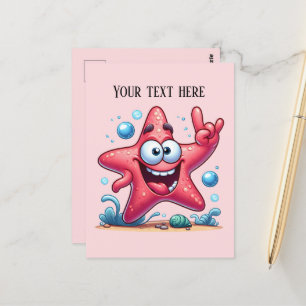 Schattige strand tekst toevoegen Zomerzeester Briefkaart