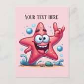 Schattige strand tekst toevoegen Zomerzeester Briefkaart (Voorkant)