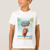 Schattige Strand Vakantie ijsje Custom Kinder zome T-shirt (Voorkant)