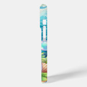 Schattige strand zee schildpad Case-Mate iPhone case (Achterkant / Links)