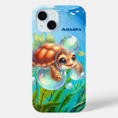 Schattige strand zee schildpad Case-Mate iPhone case (Achterkant)