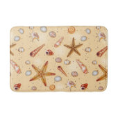 Schattige strand zeesterren patroonbadmat badmat (Voorkant)