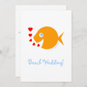 Schattige Strand Zwembad Bestemming Bruiloft Opsla Save The Date (Voorkant / Achterkant)