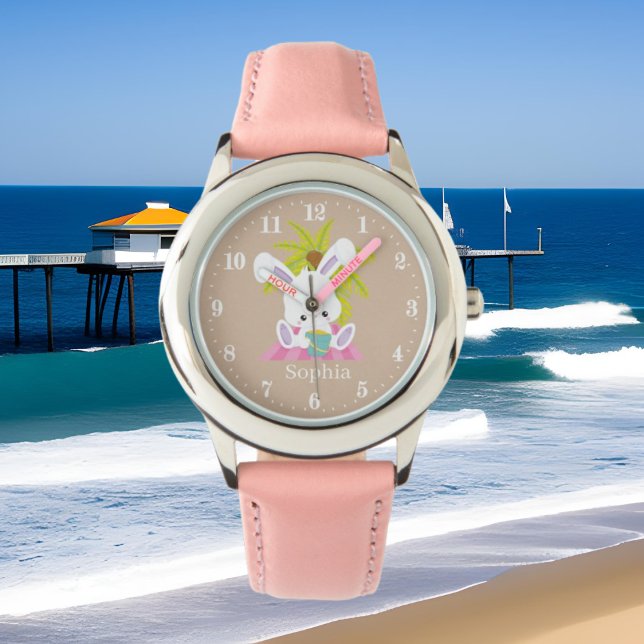 schattige strandbunny horloge (Creator heeft geüpload)