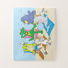 Schattige stranddieren puzzel