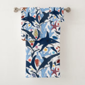 Schattige Strandhaai betegeld patroon Badhanddoek  Bad Handdoek (Insitu)
