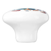 Schattige strandhuis zeeschelpen keramische knop (Zijkant)