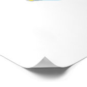 Schattige strandkabouter met eenhoorn opblaasbaar poster (Hoek)