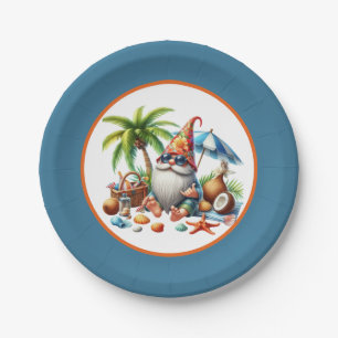 Schattige strandkabouterfeestje papieren bordje
