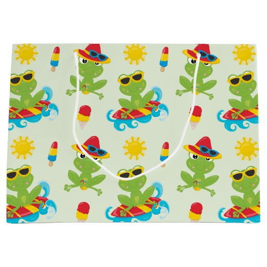 schattige strandkikkervispartij groot cadeauzakje (Voorkant)