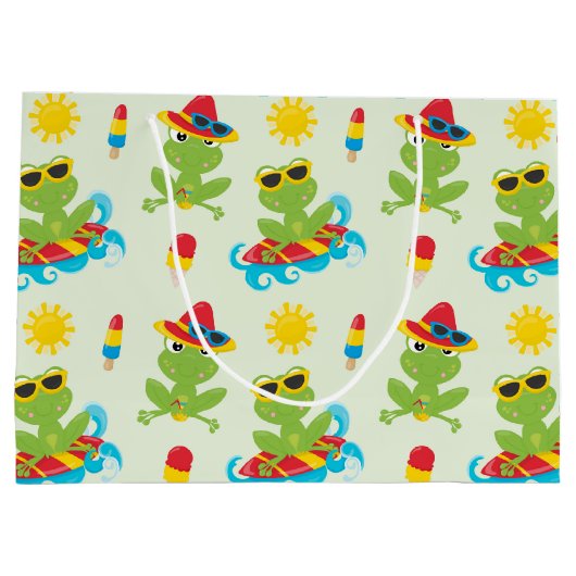 schattige strandkikkervispartij groot cadeauzakje (Achterkant)
