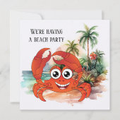 schattige strandkrab kaart (Voorkant)