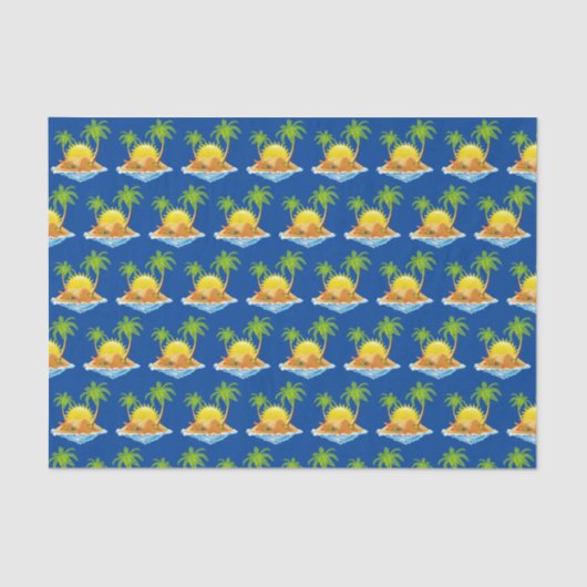 schattige strandpalmen tissuepapier (Voorkant)