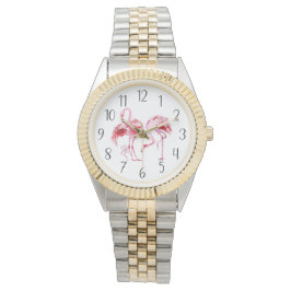 schattige strandroze vlamingvrouwen horloge