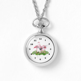 schattige strandroze vlamingvrouwen horloge