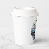 schattige strandvuurtoren - liefhebbers bord papieren bekers (Rechts)