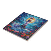 schattige strandvuurtoren tegeltje (Zijkant)