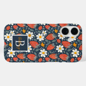 Schattige Strawberry Design met aangepaste naam Case-Mate iPhone Case (Achterkant (horizontaal))