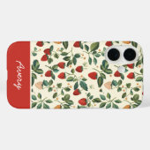 Schattige Strawberry Design met aangepaste naam Case-Mate iPhone Case (Achterkant (horizontaal))