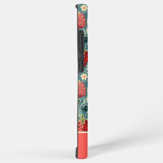 Schattige Strawberry Design met aangepaste naam Samsung Galaxy Hoesje (Rechterkant)