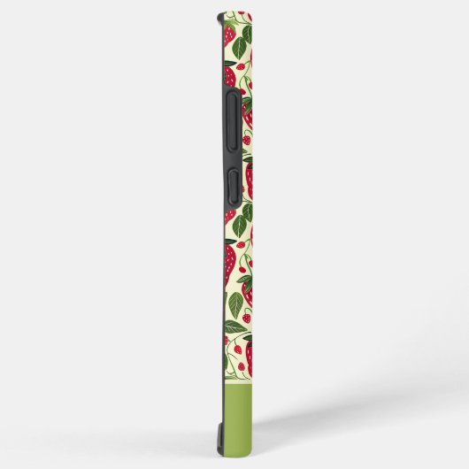 Schattige Strawberry Design met aangepaste naam Samsung Galaxy Hoesje (Rechterkant)