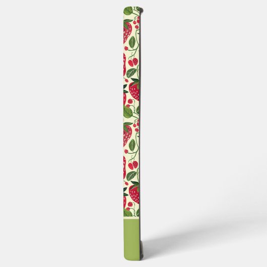 Schattige Strawberry Design met aangepaste naam Samsung Galaxy Hoesje (Linkerkant)