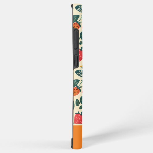 Schattige Strawberry Design met aangepaste naam Samsung Galaxy Hoesje (Rechterkant)