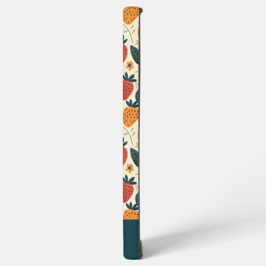 Schattige Strawberry Design met aangepaste naam Samsung Galaxy Hoesje (Linkerkant)