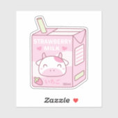 Schattige Strawberry Milk Packet Doodle Sticker (Vel)