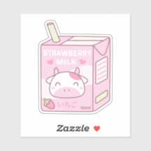 Schattige Strawberry Milk Packet Doodle
