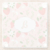 Schattige Strawberry Pattern Onderzetter Glazen Onderzetter (Achterkant)