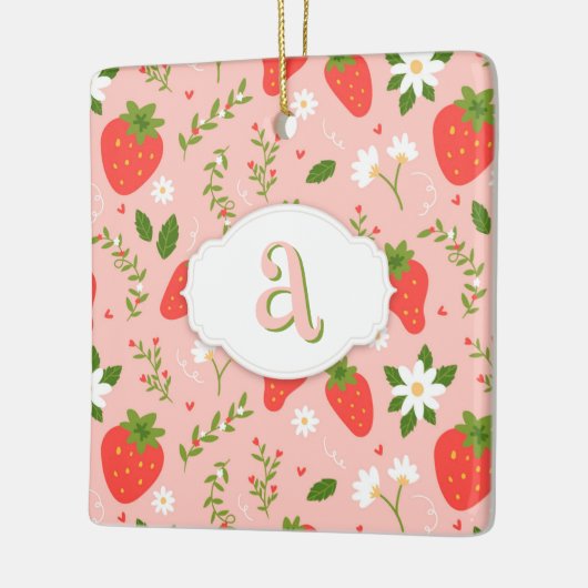 Schattige Strawberry Pattern Ornament (Links)