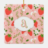 Schattige Strawberry Pattern Ornament (Achterkant)