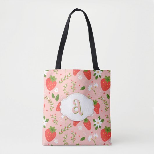 Schattige Strawberry Pattern Tas (Voorkant)