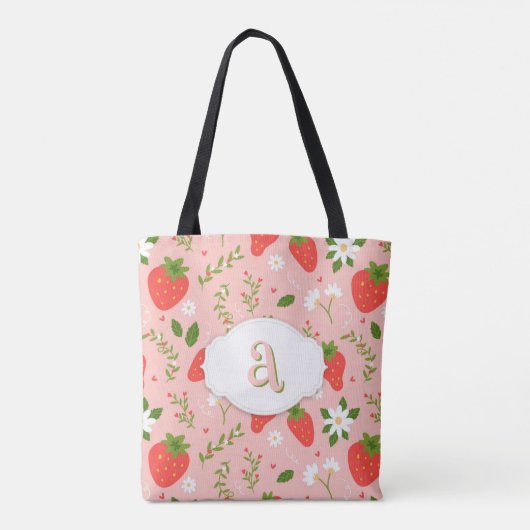 Schattige Strawberry Pattern Tas (Achterkant)
