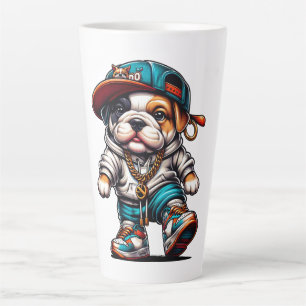 Schattige Streetwear Bulldog Puppy Grote voor Ho Latte Mok