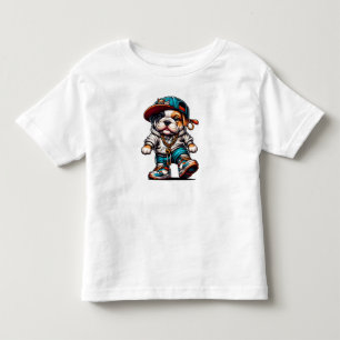 Schattige Streetwear Bulldog Puppy Jongens Kinder Shirts