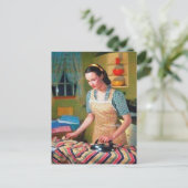 schattige  strijkster briefkaart (Staand voorkant)